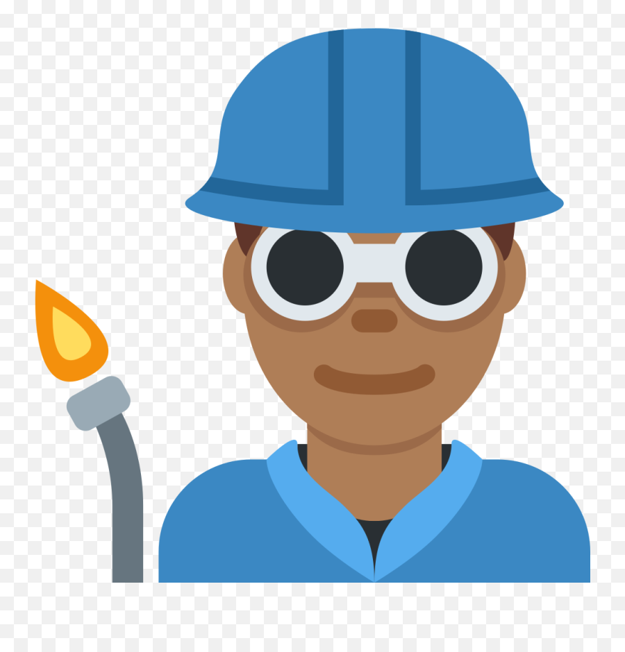 Twemoji2 1f468 - Obrero Emoji,Emoji With Glasses