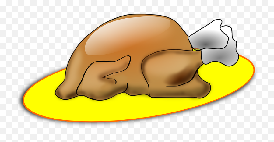 Free Roast Food Vectors - Gambar Animasi Daging Ayam Emoji,Turkey Emoji