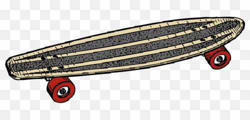 Skateboard Board Wheeled Slide - Drawing Png Emoji