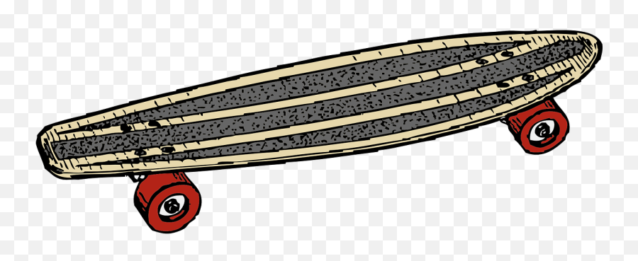 Skateboard Board Wheeled Slide Skate - Skateboard Drawing Png Emoji,Rip Emoticon