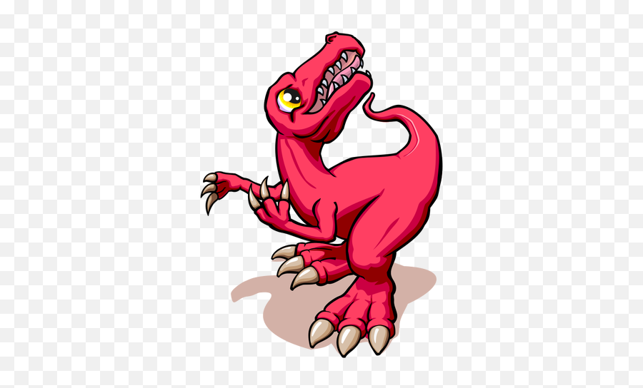 Red Cartoon Dino - Cartoon Dino Emoji,Dragon Emoji