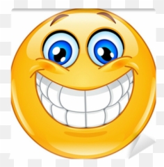 Big Smile Emoticon Wall Mural Pixers - Animated Emoji