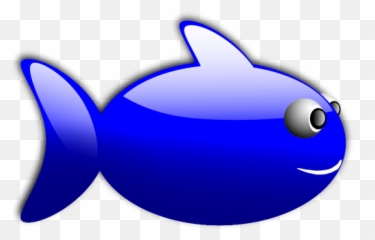 Glossy Blue Fish Vector Illustration - Fish Cartoon Transparent Background Jpg Emoji,Fish Emoji