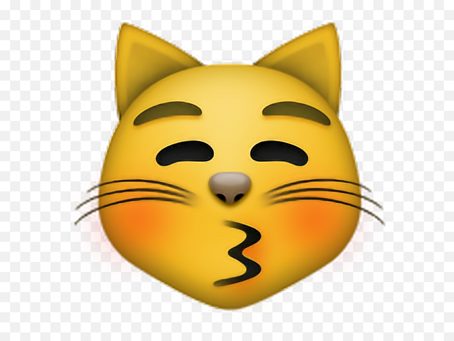 Gato Cat Emoji Emojisticker Sonrojado Clipart Free - Cat Kiss Emoji Png,Sad Cat Emoji
