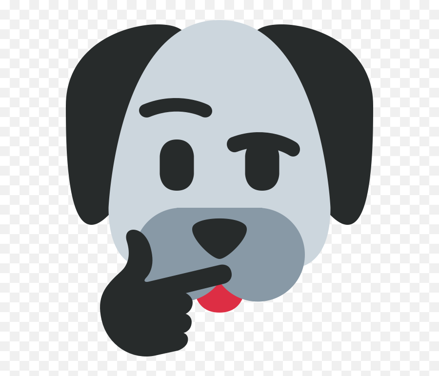 Thinking - Dog Thinking Emoji,Dog Emoji Png