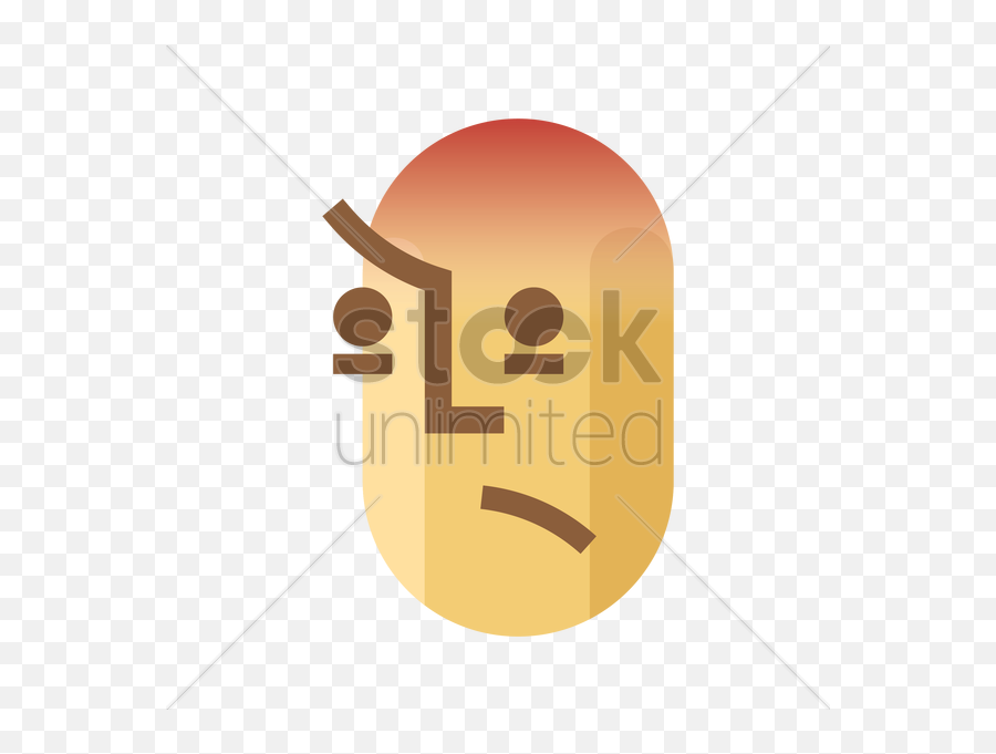 Angry Emoticon Vector Image - Illustration Emoji,Frustrated Emoticon