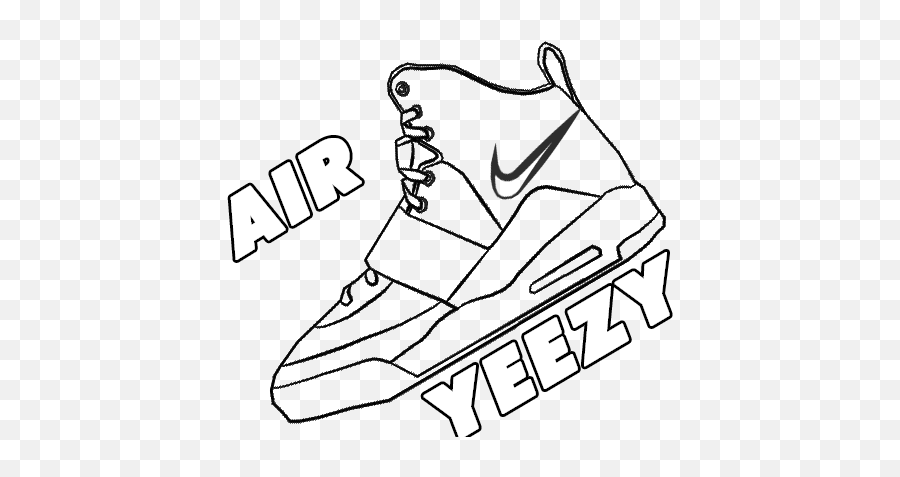 Air Yeezys Psd Official Psds - Air Yeezy 2 Outline Emoji,Yeezy Emoji