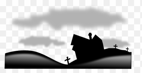 Haunted Halloween Rip Black Dead - Cartoon Graveyard Emoji