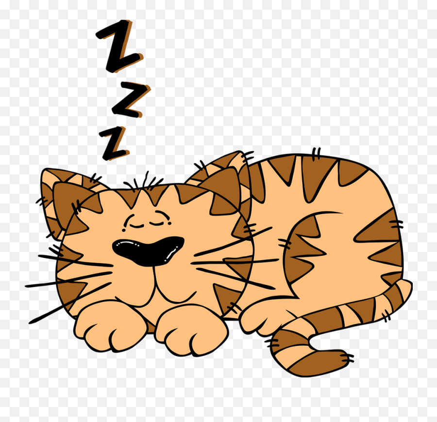 Clipart Sleeping Tired Clipart Sleeping Tired Transparent - Cat Sleeping Clip Art Emoji,Weary Cat Emoji