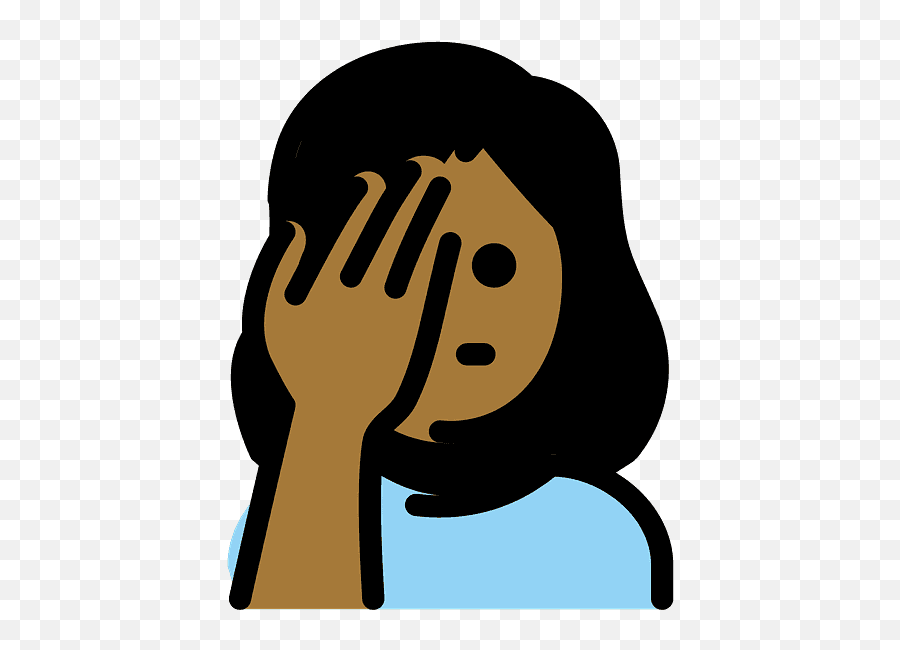 Woman Facepalming Emoji Clipart - Human Skin Color,Facepalm Emoji Android