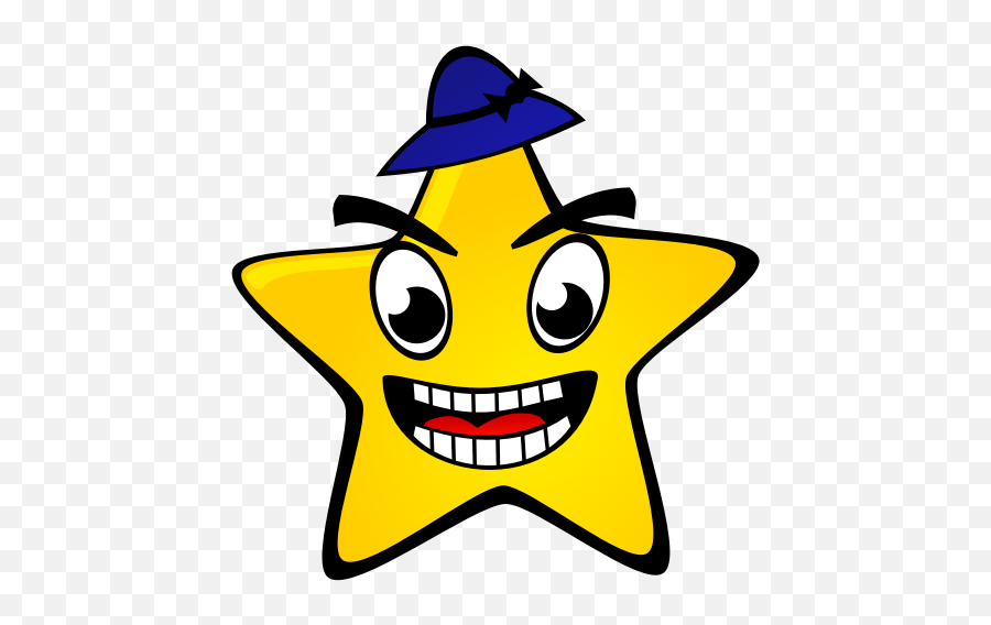 Outlined Star Image - Funny Star Clipart Emoji,Bear Emoticon