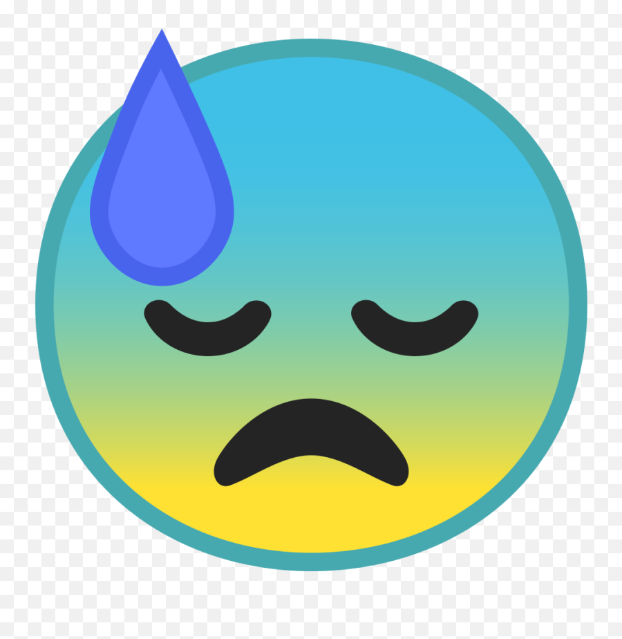 Downcast Face With Sweat Icon - Smiley Emoji,Sweat Emoji