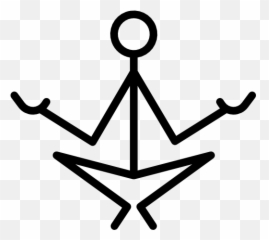 Stick Man Meditation Hinduism Calm - Meditating Stickman Transparent Background Emoji,Yoga Emoticon