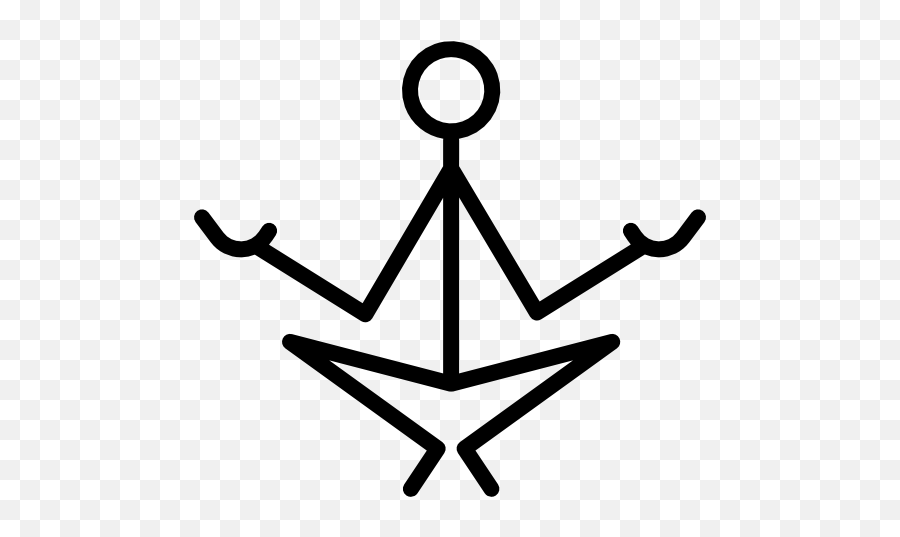 Stick Man Meditation Hinduism Calm - Meditating Stickman Transparent Background Emoji,Yoga Emoticon