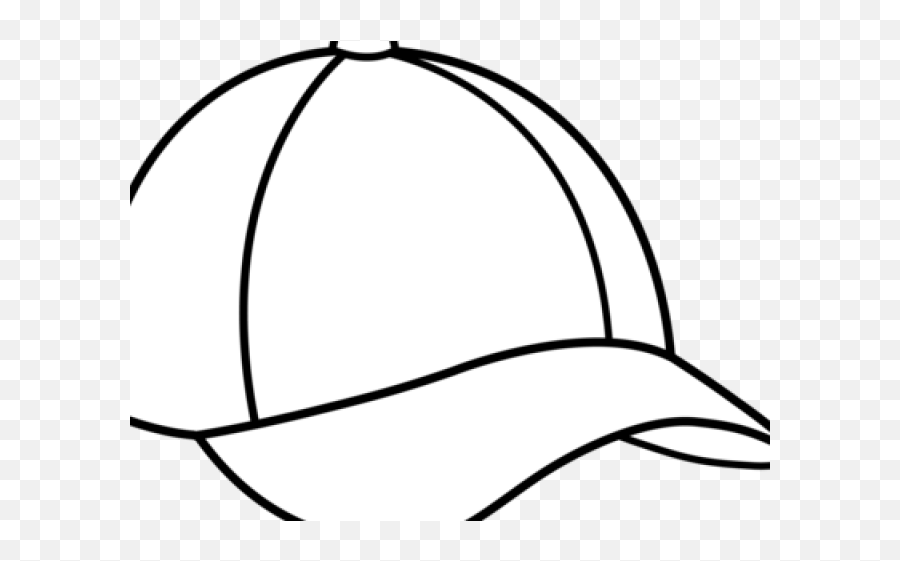 Sun Hat Clipart Black And White - Baseball Cap Image Cartoon Emoji,Emoji Snapback