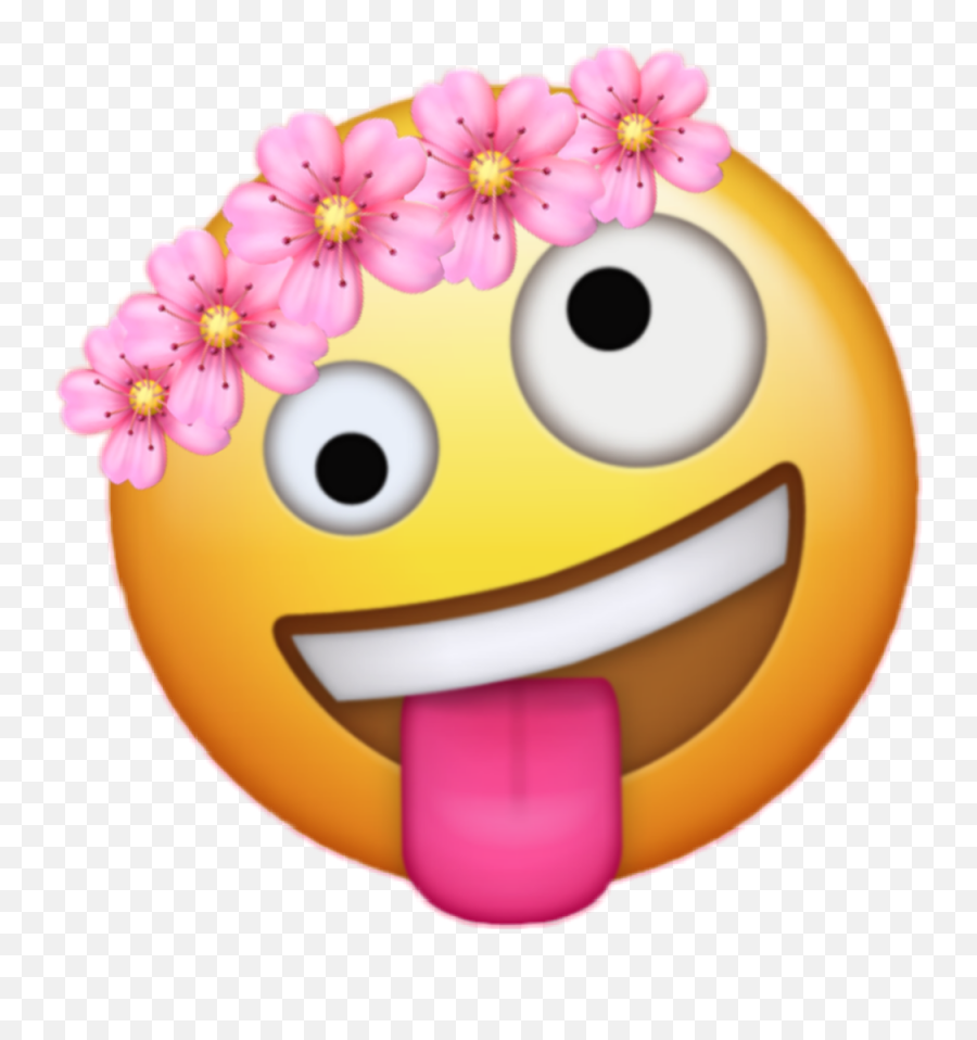 Emoji Iphone Crown Flower - Iphone Funny Face Emoji,Crown Emoticon