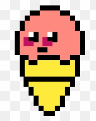 Pixilart - Pixel Art Easy Cute Emoji,Ice Cream Emoticon