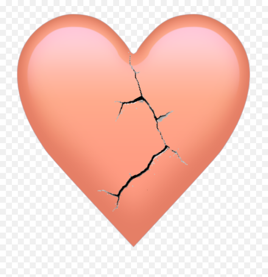 Brokenhearted Pink Cracked Emoji Heart - Heart,Valentine's Emoji
