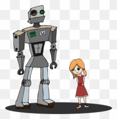 Characters Test Robot - Girl And Robot Cartoon Emoji,Spider Emoji