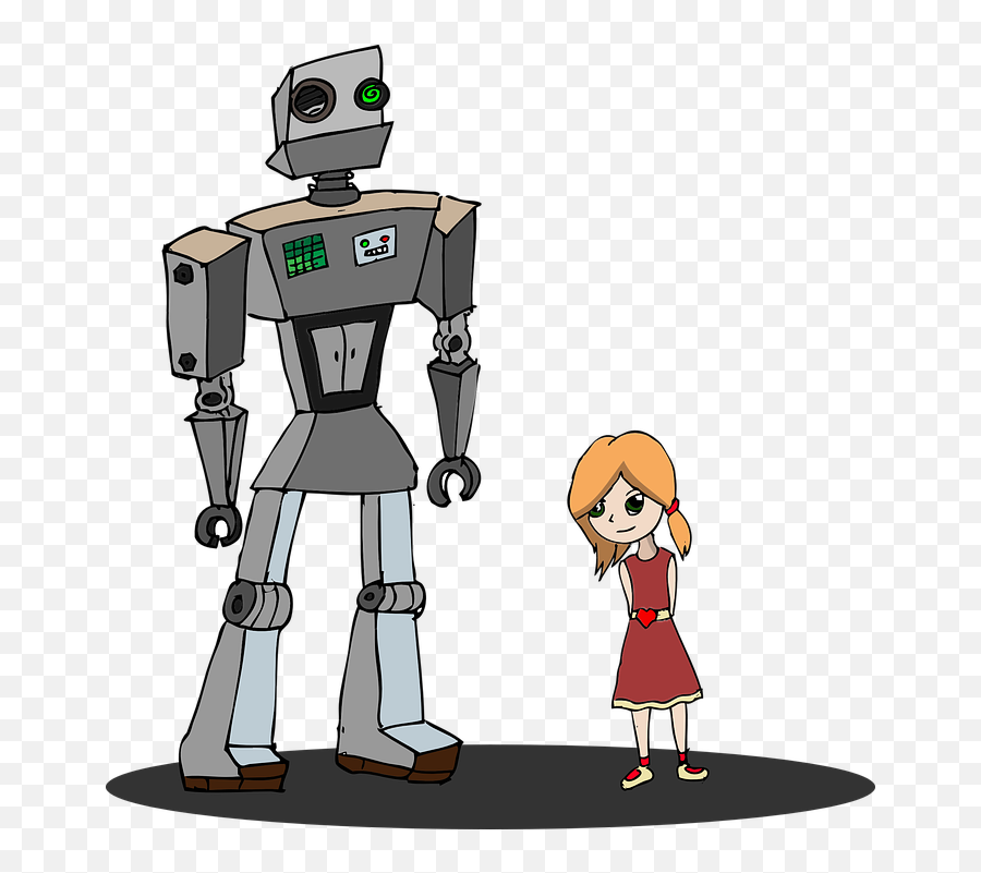 Characters Test Robot - Girl And Robot Cartoon Emoji,Spider Emoji