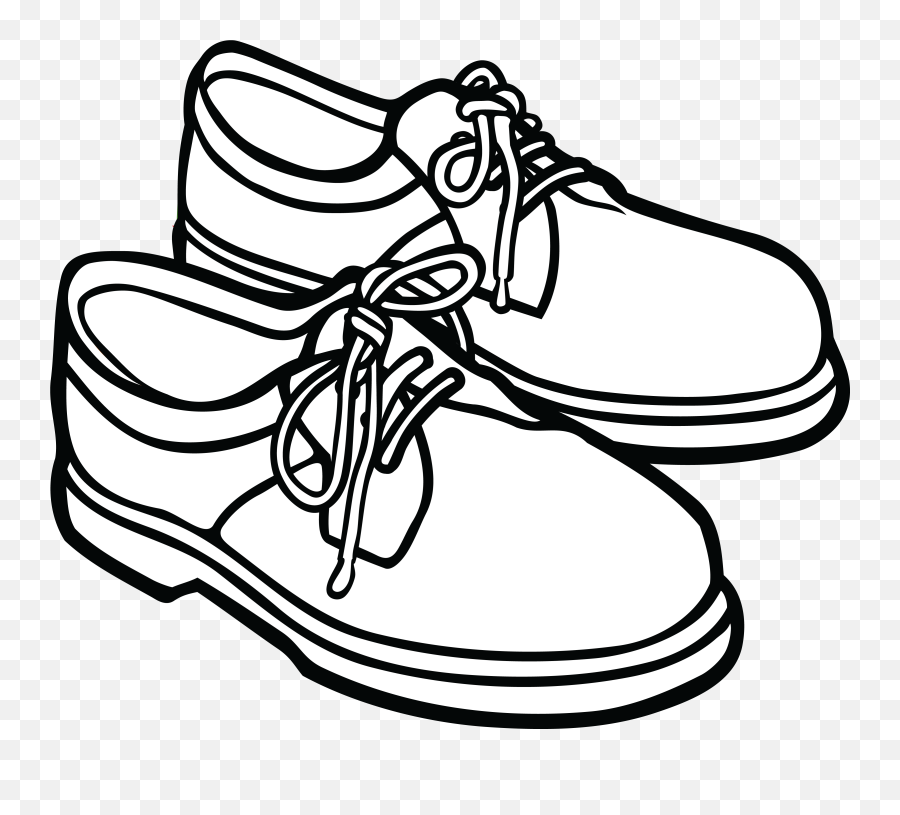 Shoe Clipart Black And White Png - Shoes Clipart Black And White Png Emoji,Kids Emoji Shoes