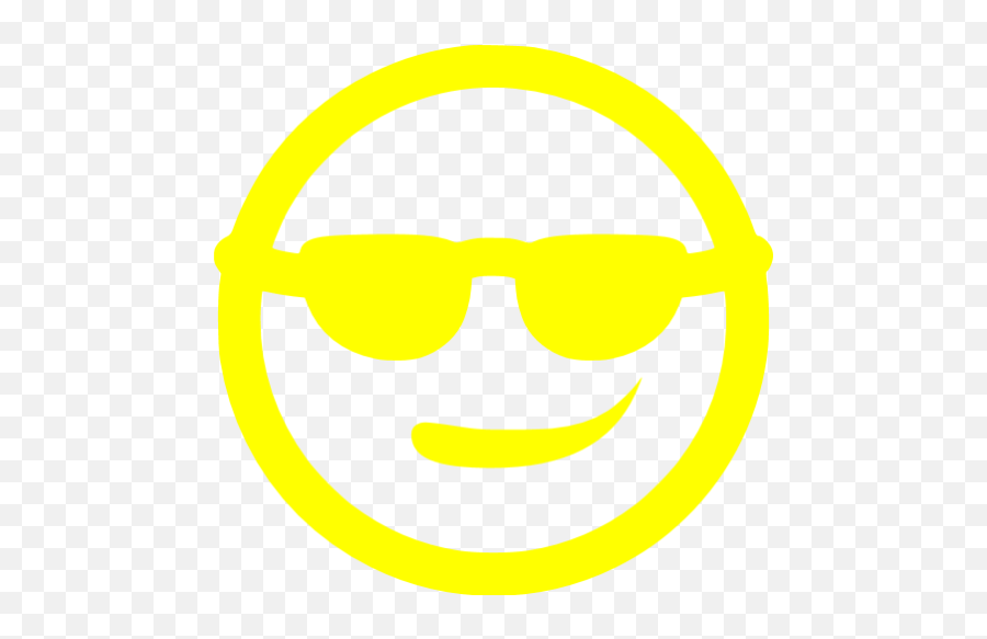Yellow Cool Icon - Icon Emoji,Cool Emoticon