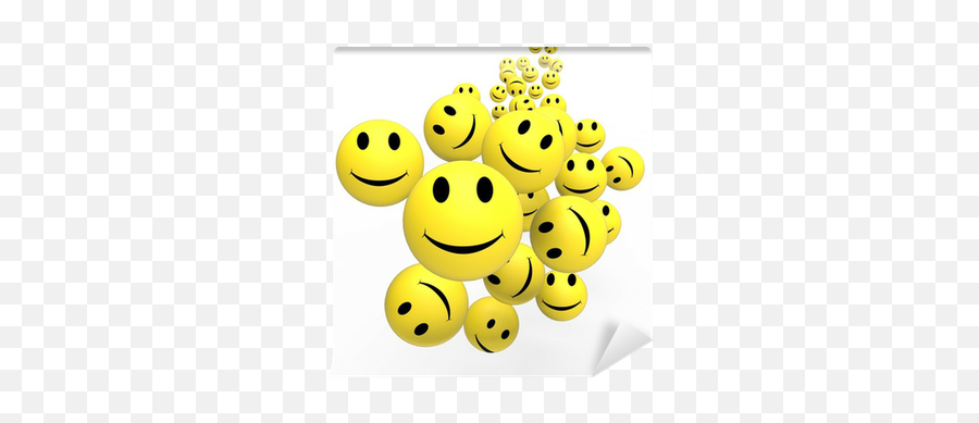 Smileys Show Happy Positive Faces Wall Mural U2022 Pixers - We Live To Change Caras Felices Emoji,Happy Emoji Pillow
