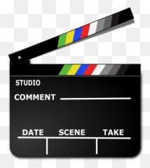 Movie Clapper Board Transparent - Clapperboard Png Emoji