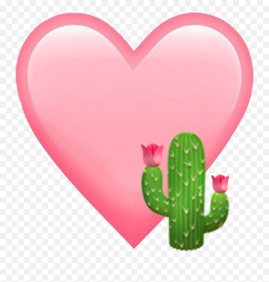 Pinkheartemoji Pinkheart Sticker - Girly,Cactus Emoji