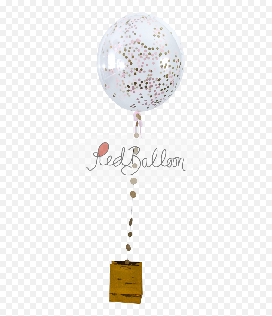 Gold Confetti Balloon Red Balloon Cork - Birthday Emoji,Red Balloon Emoji