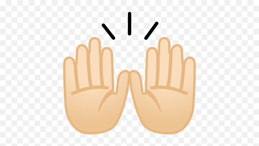 Raising Hands Emoji With Light Skin Tone Meaning And - Raising Hands Emoji Png,Praising Hands Emoji