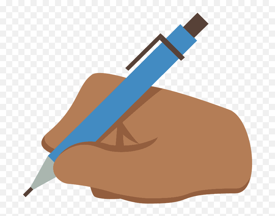Writing Hand Emoji Clipart - Emoji De Mano Escribiendo,Emoji Pencil