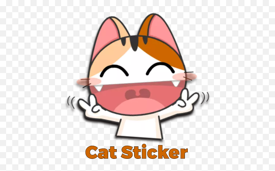 Cute U0026 Funny Cat Sticker For Whatsapp Wastickerapp For - Sticker Gojill The Meow Emoji,Animated Emoji For Whatsapp