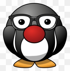 Penguin with glasses and clown nose clipart Free download - Cartoon Emoji