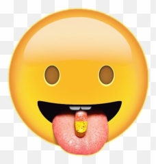 Interesting Emojis Smile Lol Joke Tounge Drug Drugs Fre - Smiley