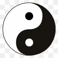 Yin And Yang - Chinese Sign Black And White Emoji,Yin Yang Emoji