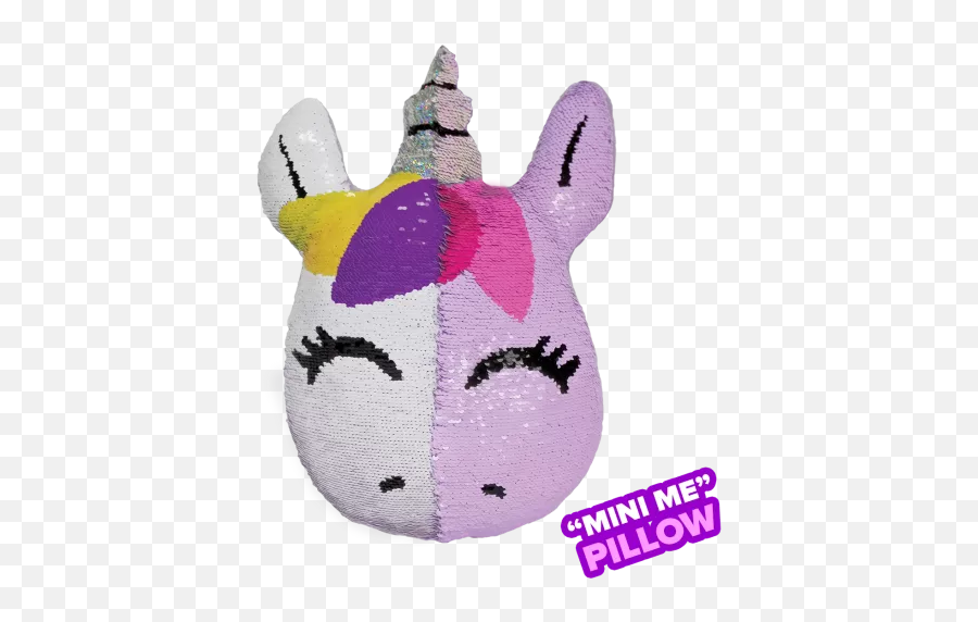 Mini Unicorn Reversible Sequin Pillow - Iscream Reversible Sequin Pillows Unicorn Emoji,Unicorn Emoji Pillow