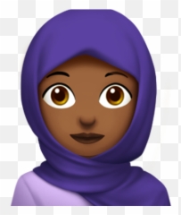 Apple - Transparent Hijab Emoji,Hair Flip Emoji