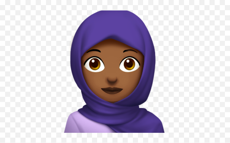 Apple - Transparent Hijab Emoji,Hair Flip Emoji