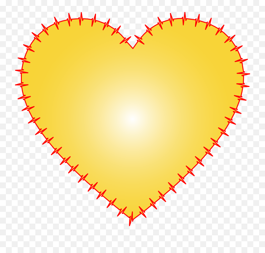 Ekg Heart Banner Freeuse Download - Png Clip Art Of Yellow Heart Emoji,Meaning Of Yellow Heart Emoji