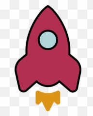 Cartoon Colour Icon Rocket Simple - Rocket Colour Emoji,Christmas Emojis