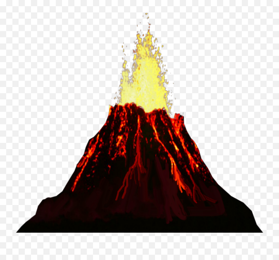 Ftestickers Volcano Eruption Fire Lava - Volcano Transparent Background Emoji,Lava Emoji