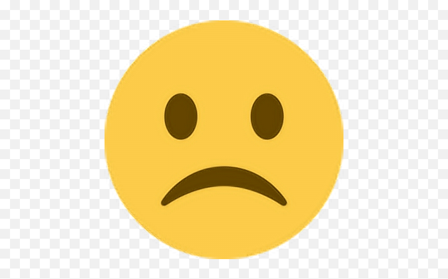 Frown Sad Upset Unhappy Emoji Emoticon Face Expression - Transparent Frowning Emoji,Sad Emoji Text