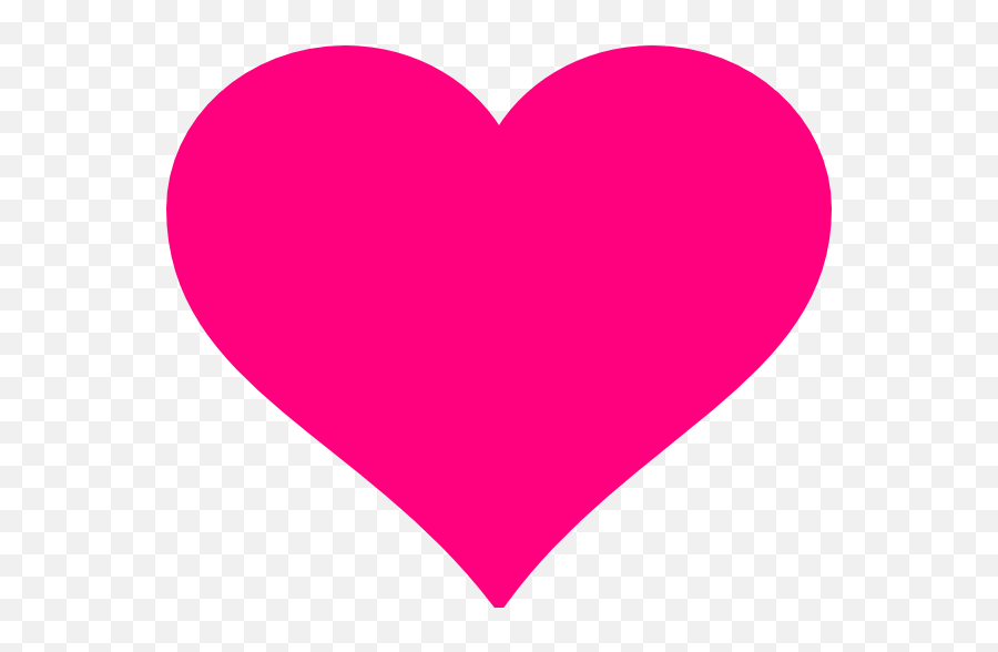 Picture Of A Big Heart - Hot Pink Heart Clipart Emoji,Emoji Heart Made Of Hearts