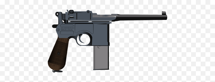 Mauser C96 Gun Vector Image - Mauser Png Emoji,Old Gun Emoji