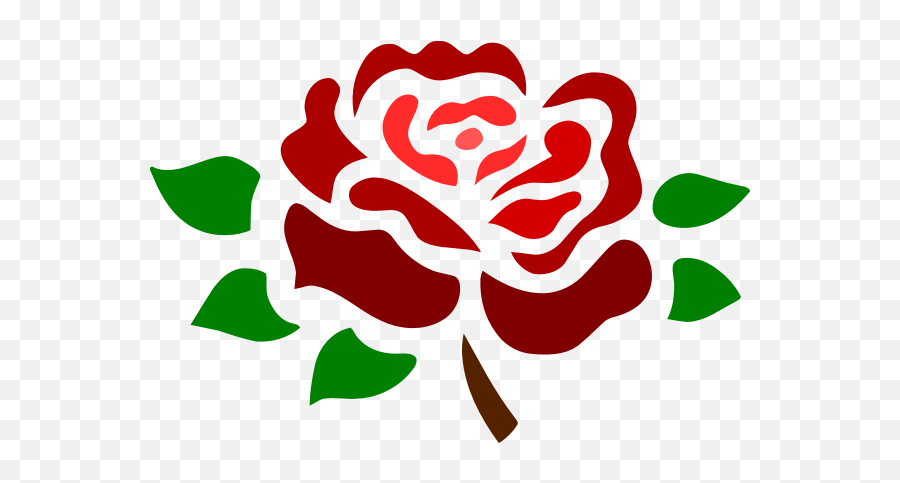 Blossomed Deep Red Rose - Printable Simple Rose Stencil Emoji,Rose Gold Emoji