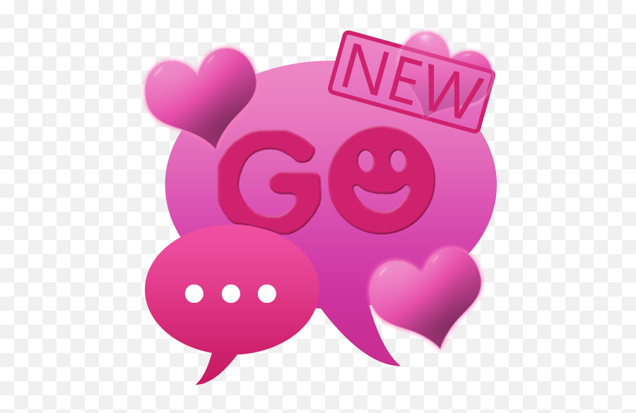 Theme Hearts For Go Sms Pro - Cartoon Emoji,Go Sms Emoticon