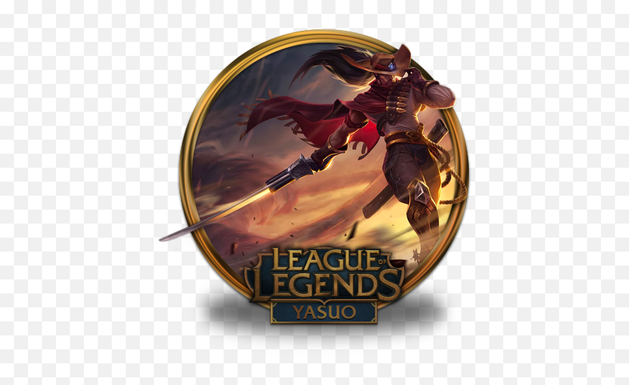 League Of Legends Gold Border Iconset - Lol High Noon Yasuo Splash Art Emoji,Yasuo Emoji