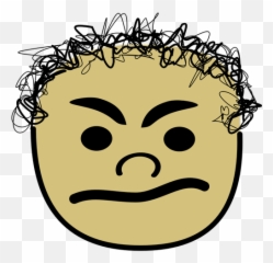 Vector Image Of Comic Angry Kid Avatar - Doubtful Face Emoji,Annoyed Emoticon