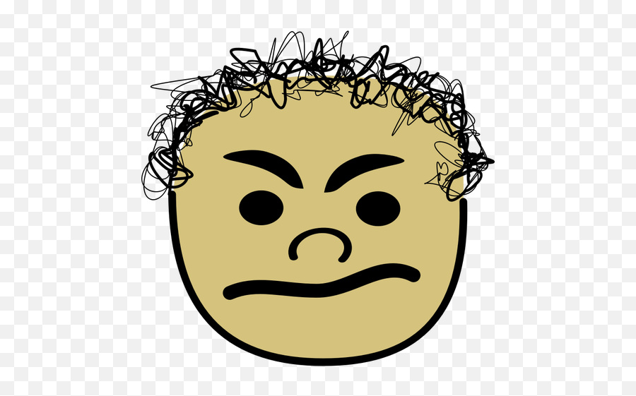 Vector Image Of Comic Angry Kid Avatar - Doubtful Face Emoji,Annoyed Emoticon